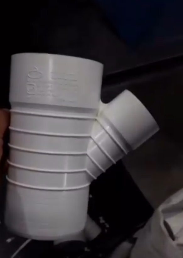 سه راهی ۴۵درجه فاضلابی (pvc)سفیدفشار قوی آرمان فردادگلپایگان