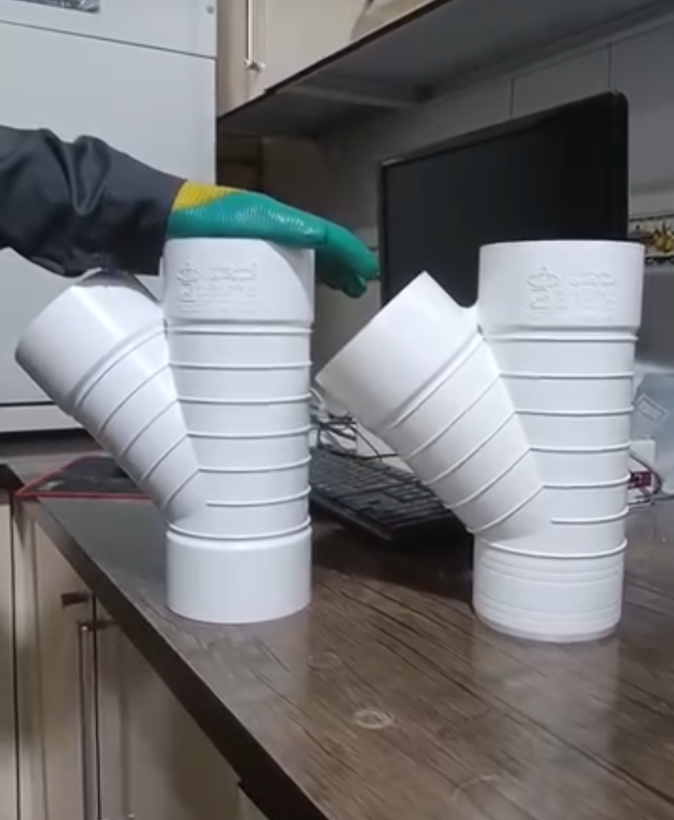 سه راهی ۴۵درجه فاضلابی (pvc)سفیدفشار قوی آرمان فردادگلپایگان